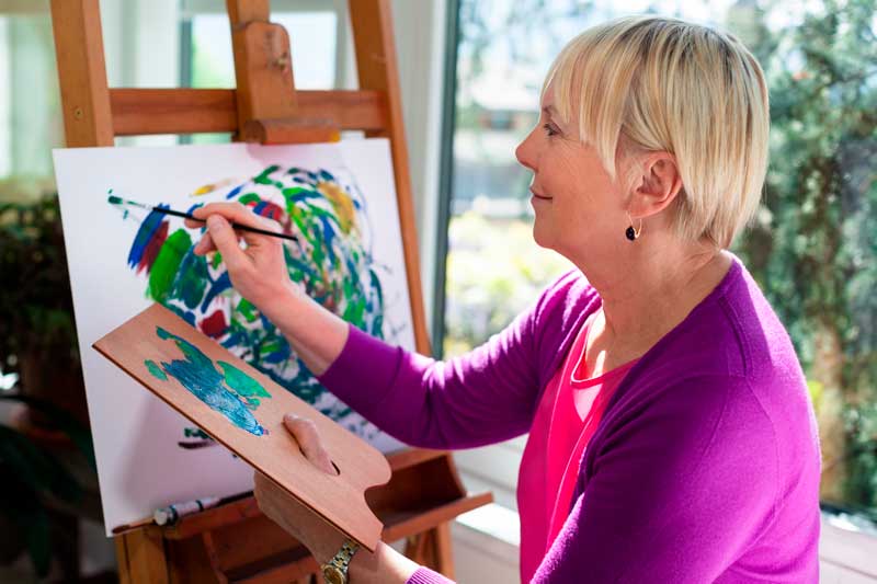 Clases de Pintura para personas de la tercera edad.